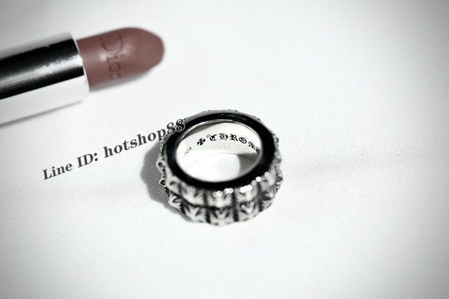 Chrome Hearts專櫃經典款做舊純銀飾品 克羅心925純銀雙層戒指 gj1206